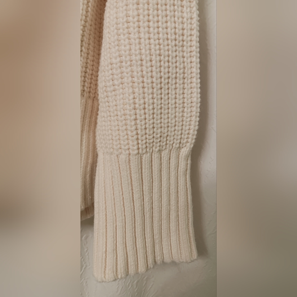 Madewell Cream Wide Rib Turtleneck Sweater Size XS - Picture 6 of 13